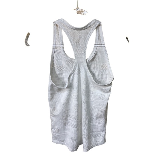 Nike White Gray Tank Top Racerback Athletic - Picture 2 of 5